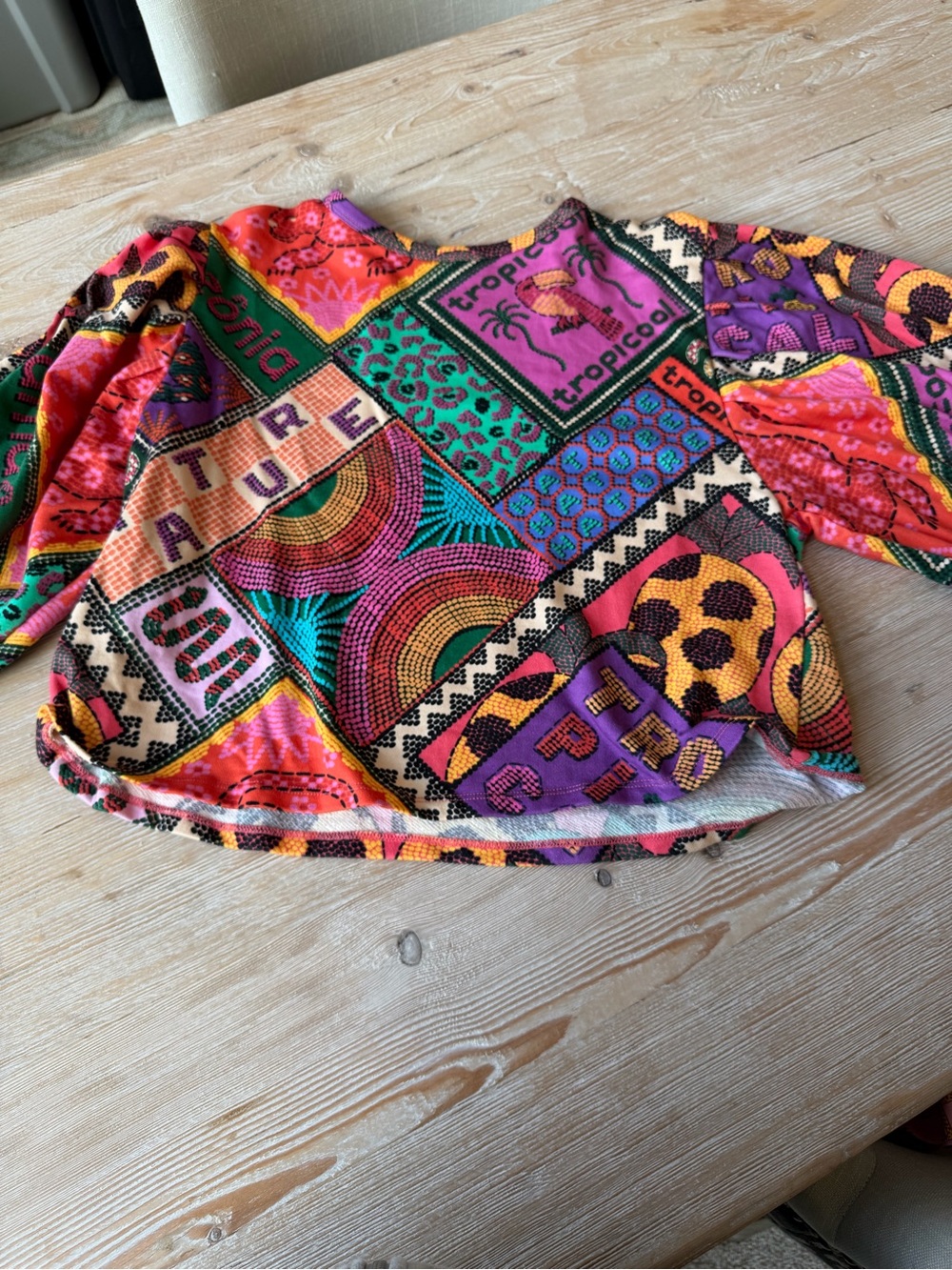 Farm Rio Multicolor Printed Women’s Top - Picture 2 of 5